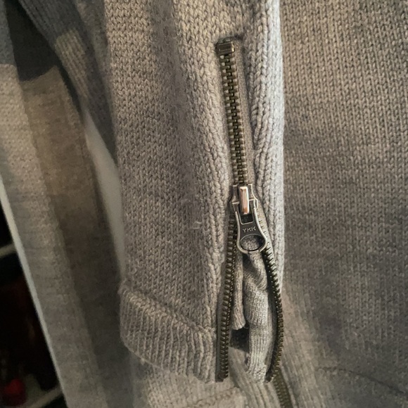 BCBG Wool Sweater asymmetrical zip small - Picture 4 of 9